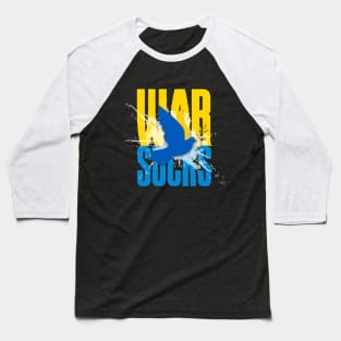 War Sucks! on a Dark Background Baseball T-Shirt